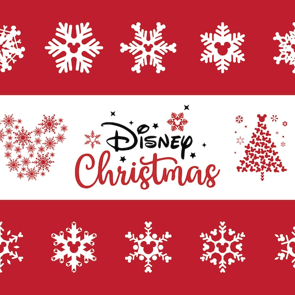 Mickey Snowflake SVG, Christmas snowflake SVG, Snowflake SVG Kids