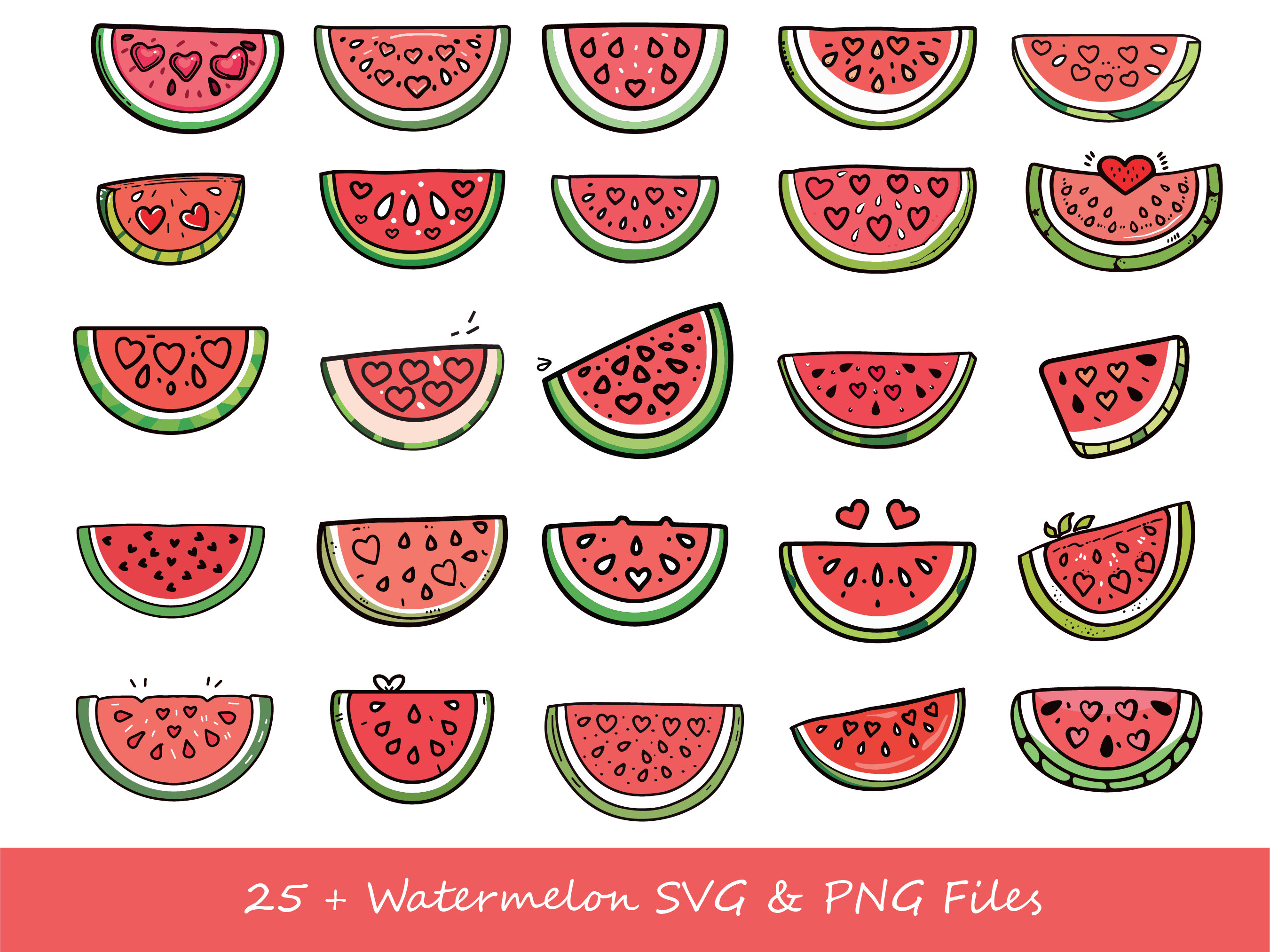 Watermelon SVG, Watermelon Heart SVG, Fruit SVG, Summer Fruit Svg ...