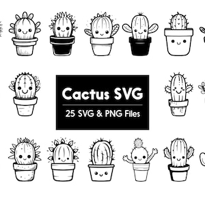 Lindo Cactus SVG, Cactus SVG, Silueta de cactus SVG, Saguaro Cactus svg, Cactus Tumbler svg, Pendiente de cactus svg, Arizona Cactus svg