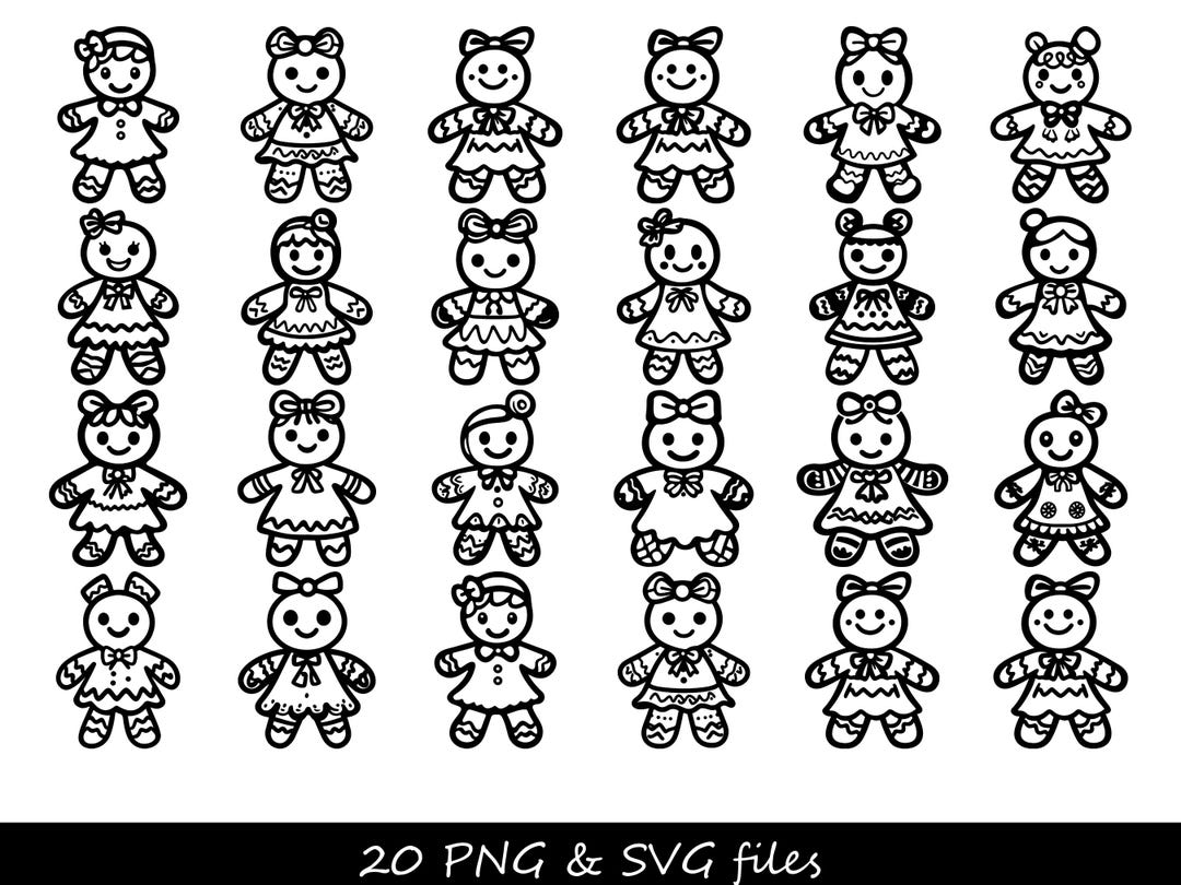 Gingerbread SVG, Gingerbread Woman SVG, Gingerbread Face SVG ...