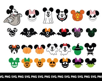 Mickey Halloween SVG, Mickey and Minnie Halloween SVG, Mouse Halloween svg, Cartoon Halloween svg, Kids Halloween svg, SVG Mickey Halloween