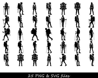 Female Hiker SVG, Hiker SVG, Hike SVG, Mountains svg, Mountaineer svg, Adventure svg, Camping svg, Camper svg, Take a Hike svg, Hiking svg