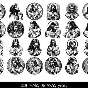 SVG Jésus, Jésus priant SVG, Jésus est roi SVG, seulement Jésus svg, Pâques Jésus svg, svg Noël, Jésus sur la croix svg, svg prière, svg Bible