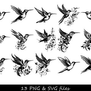 Hummingbird SVG, Bird SVG, Hummingbird Silhouette SVG, Hummingbird Clipart, Hummingbird Cut Files, Hummingbird Vector, Bird Silhouette Svg