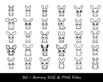 Bunny SVG, Rabbit SVG, Bunny Silhouette SVG, Easter Bunny svg, Easter svg, Bunny png, Bunny Clipart,  Bunny Monogram svg, Easter Bunny svg