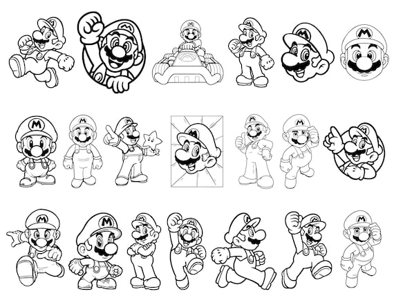 Buy Mario SVG Bundle Mario 8 Bit SVG Super Mario Svg Mario Kart