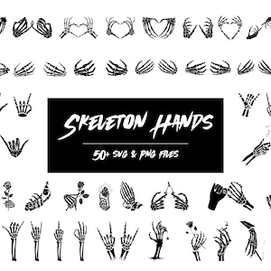 Skelet handen SVG skelet SVG, skelet hart handen SVG, Halloween skelet svg, ik hou van je skelet hand svg, middelvinger skelet svg