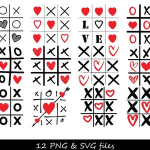 XOXO SVG, Love SVG, Te amo svg, Corazón svg, Clipart de amor, San Valentín svg, Día de San Valentín svg, xoxo tic tac toe, tic tac toe svg