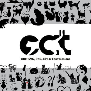 Silhueta de gato svg, pacote Cat SVG, gato engraçado svg, cara de gato svg, gato espiando svg, citações de gato svg, gato preto svg, senhora louca de gato