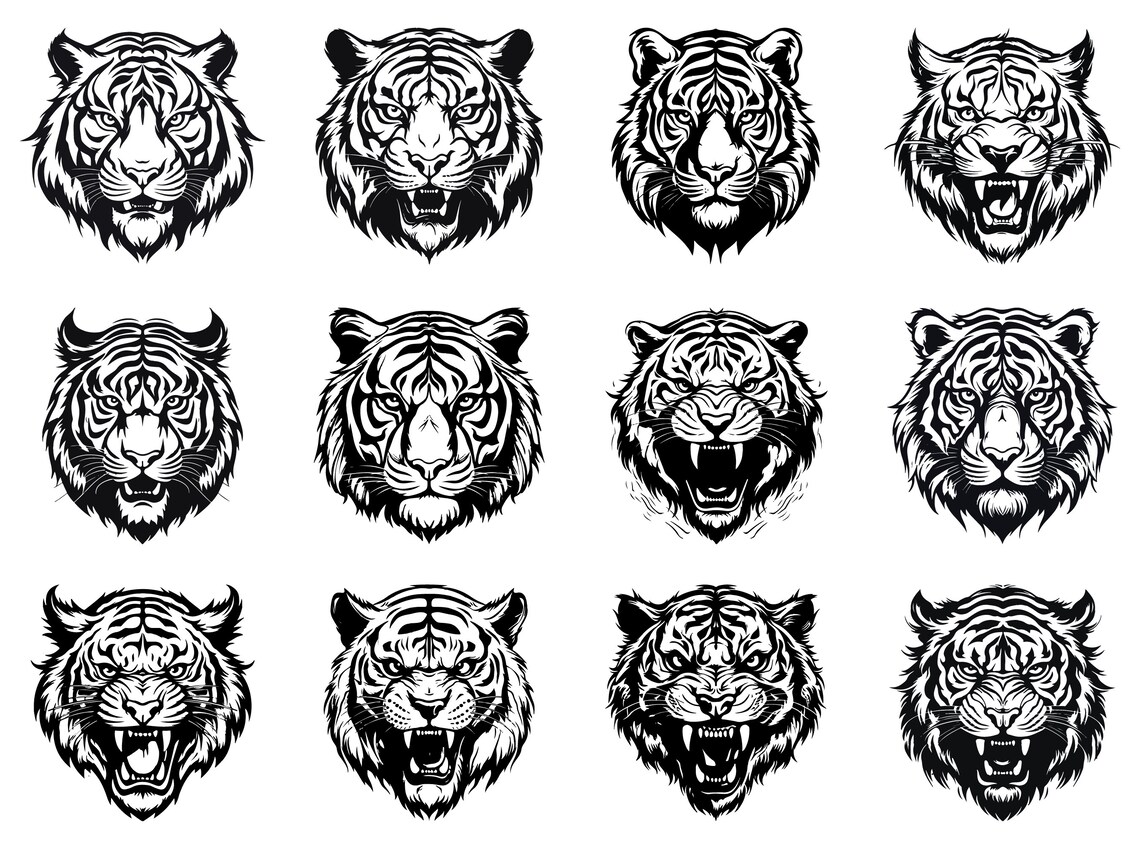 Tiger SVG Tiger Face SVG Tiger Mascot SVG Tiger Head Svg - Etsy