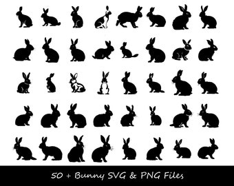 Bunny SVG, Rabbit SVG, Bunny Silhouette SVG, Easter Bunny svg, Easter svg, Bunny png, Bunny Clipart,  Bunny Monogram svg, Easter Bunny svg