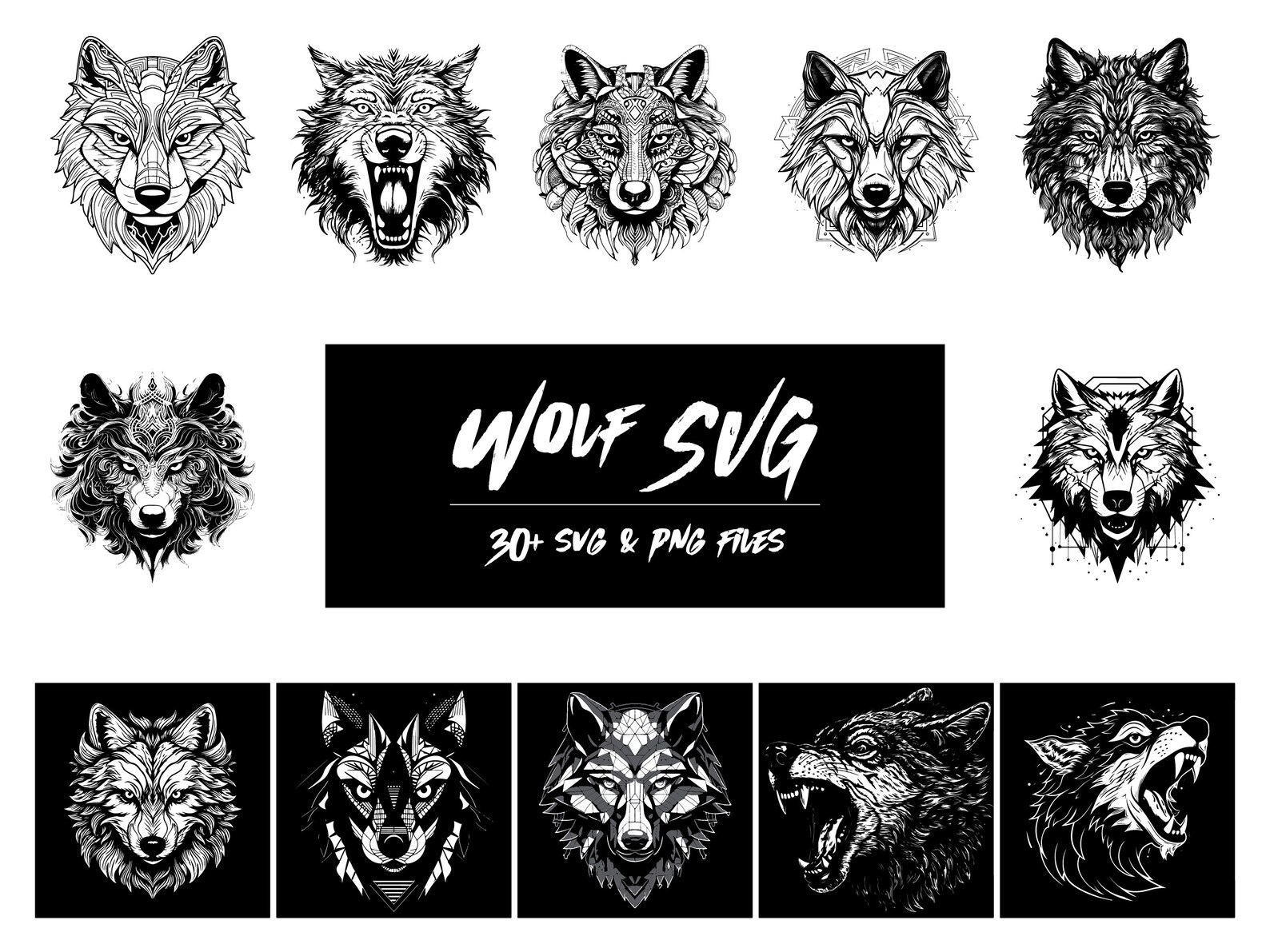Wolf SVG, Wolf Pack SVG, Great Wolf Lodge SVG, Wolf With Indian