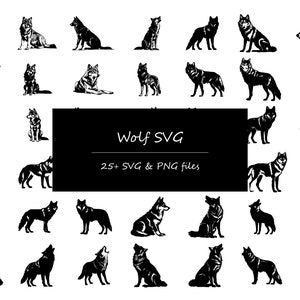 Wolf Silhouette SVG, Wolf SVG, Wolf Pack SVG, Great Wolf Lodge svg, Howling Wolf svg, Wolf Moon svg, wolf mandala, Real Wolf png Wolf Cricut