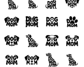 Hond moeder SVG, hond moeder png, hondenliefhebber SVG, moeder svg, hond moeder sublimatie, hond moeder png, huisdier svg, pootafdruk svg, hond svg, hond poot svg