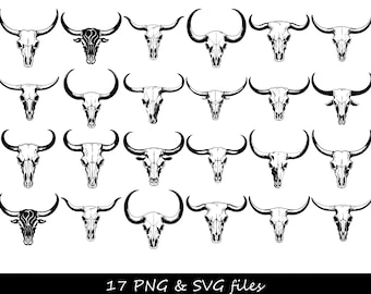 Bull Skull SVG, Cow Skull SVG, Bull Head SVG, Cow Head svg, Longhorn Skull svg, Longhorn Head svg, Western svg, Texas Longhorn Head svg