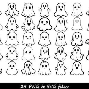 Ghost SVG Bundle, Ghost Face svg, Cute Ghost svg, gleeful ghost svg, baby ghost svg, halloween svg, Halloween ghost svg