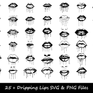 Tropfende Lippen SVG, Lippen SVG, Trippy Lippen SVG, beißende Lippen svg, Weed Lippen svg, Shroom Lippen svg, Trippy svg, Sexy Lippen, Lippen Cricut