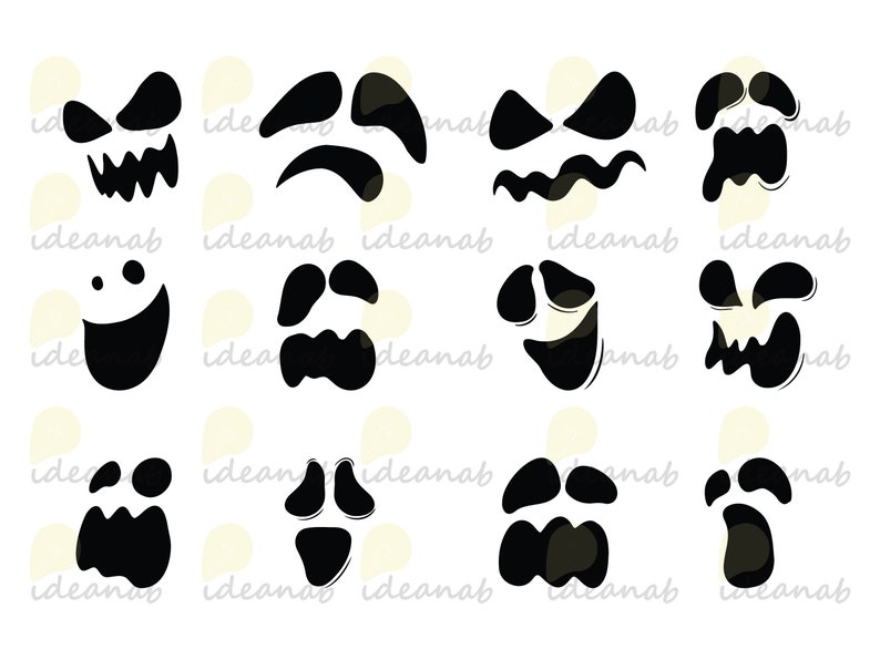 Ghost SVG Bundle Ghost Face Svg Cute Ghost Svg Gleeful - Etsy India