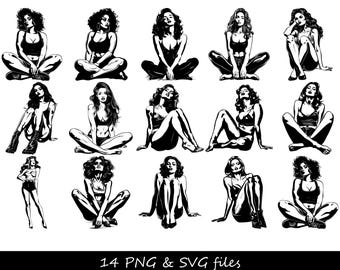 セクシーな女性 SVG、セクシーな女の子 SVG、女性 SVG、セクシーな svg、セクシーな女性のクリップアート、曲線美の女性 svg、女性の体 svg、セクシーな女性 svg、セクシーなポーズ svg
