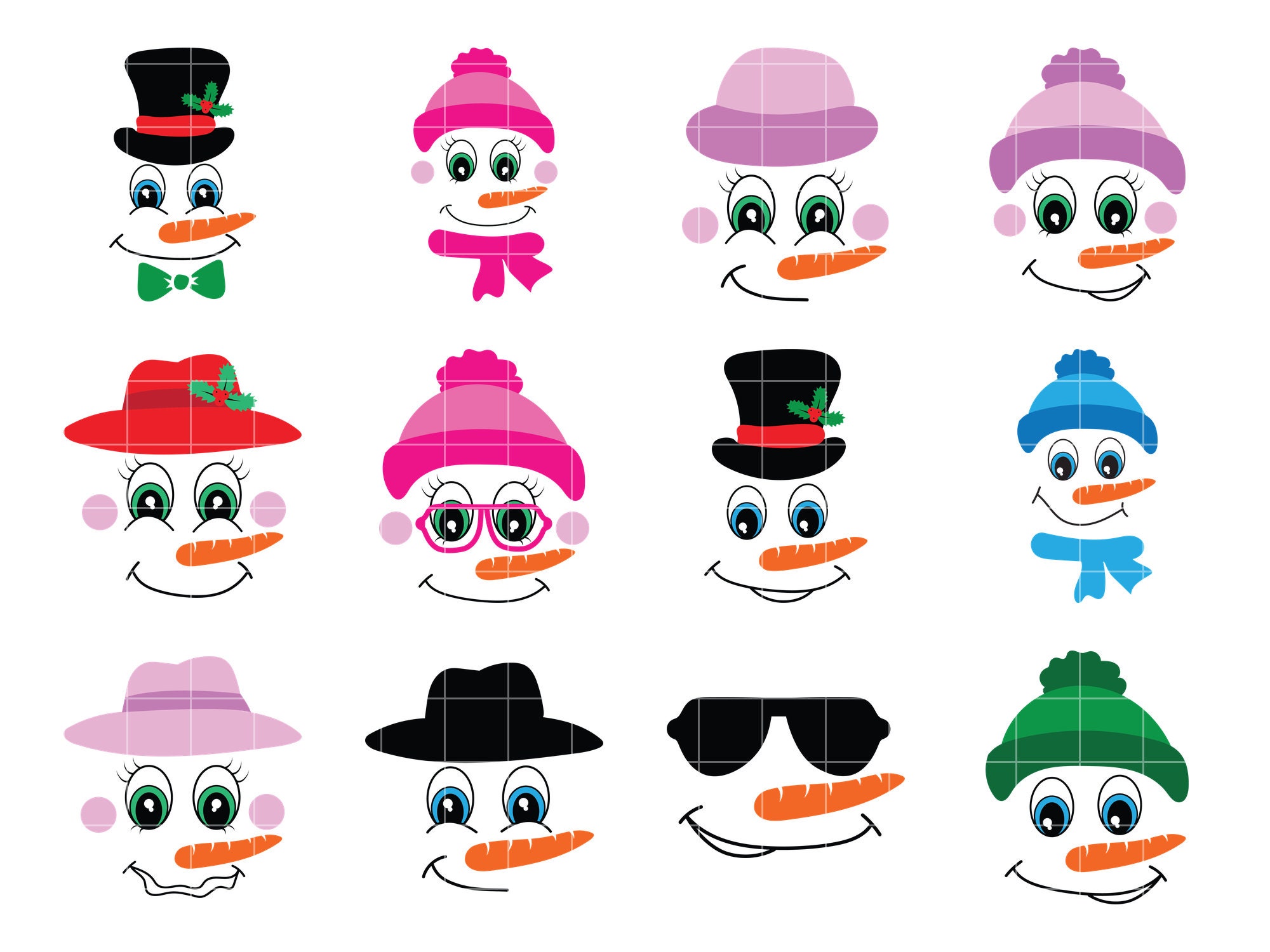 Snowman Face SVG, Snowman Svg, Frosty the Snowman Face Svg, Winter Svg ...