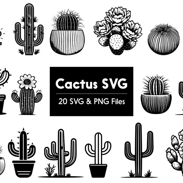 Cactus SVG, Cactus silhouette SVG, Saguaro Cactus SVG, Cactus Tumbler svg, Cactus Earring svg, Arizona Cactus svg, Cute Cactus svg