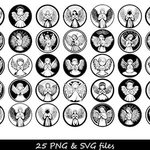Engel SVG, Weihnachtsengel SVG, Krippe SVG, Engel Flügel SVG, Engel Art SVG, Schutzengel SVG, Engel Clipart, Christliche Kerze, Christliche Illustration