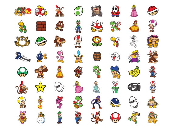 Mario SVG Bundle: Mario Characters Svg Super Mario Svg Mario 