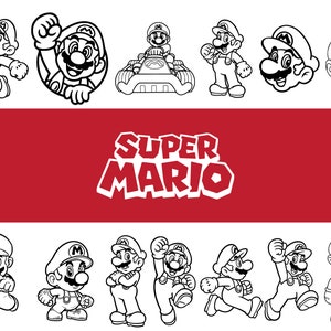 マリオ SVG バンドル: スーパーマリオ svg、マリオカート svg ファイル、マリオブラザーズ svg、マリオキャラクター svg、スーパーマリオ ハロウィーン SVG、マリオブラザーズ PNG