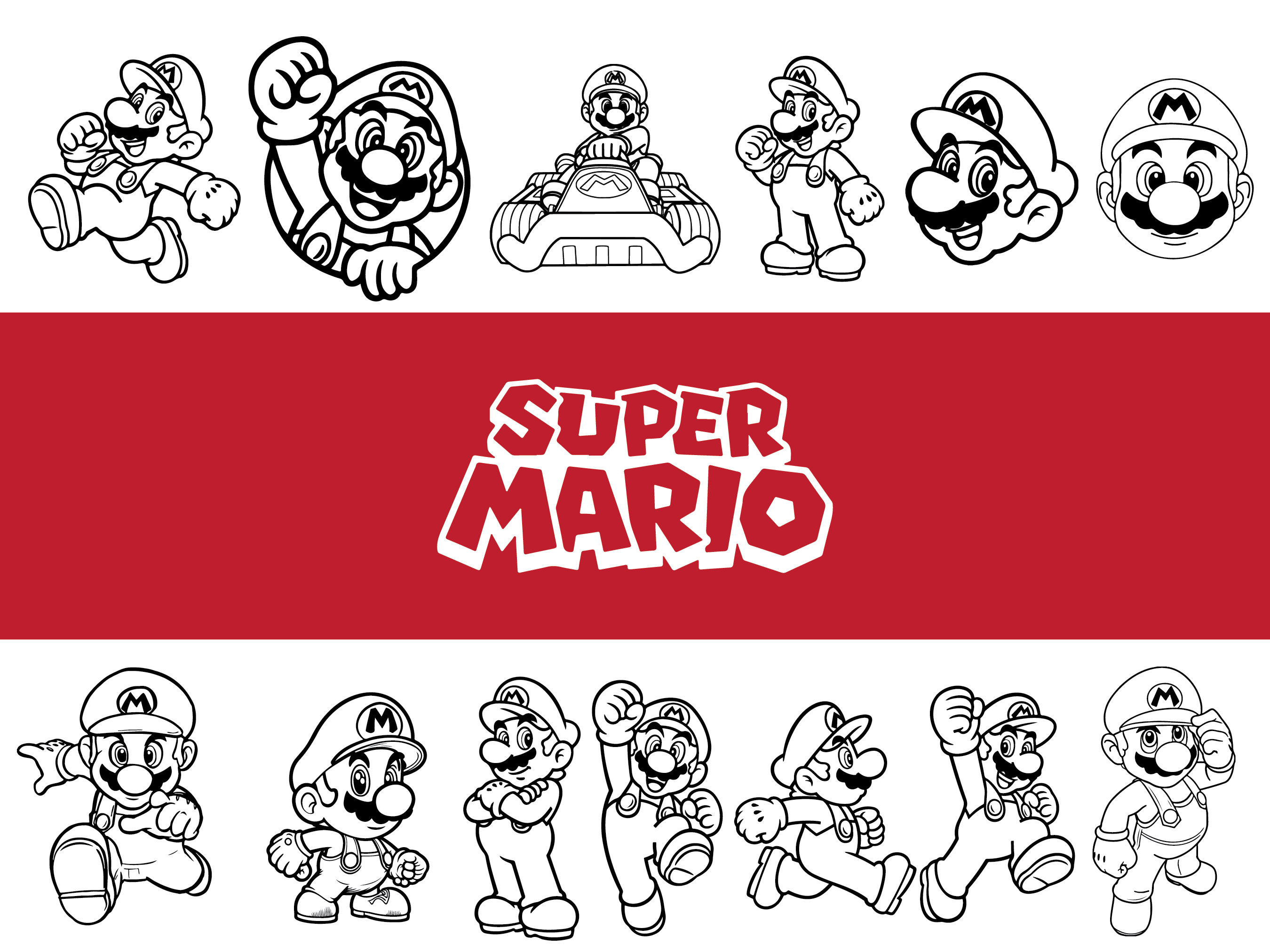 Mario SVG Bundle: Mario Characters Svg Super Mario Svg Mario 