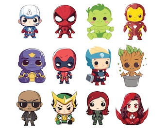 Superhero Baby SVG, Superhero Squad svg, Superhero svg, Superhero Kids svg, Chibi Superhero SVG,  Superhero boy SVG Superhero Baby Cricut