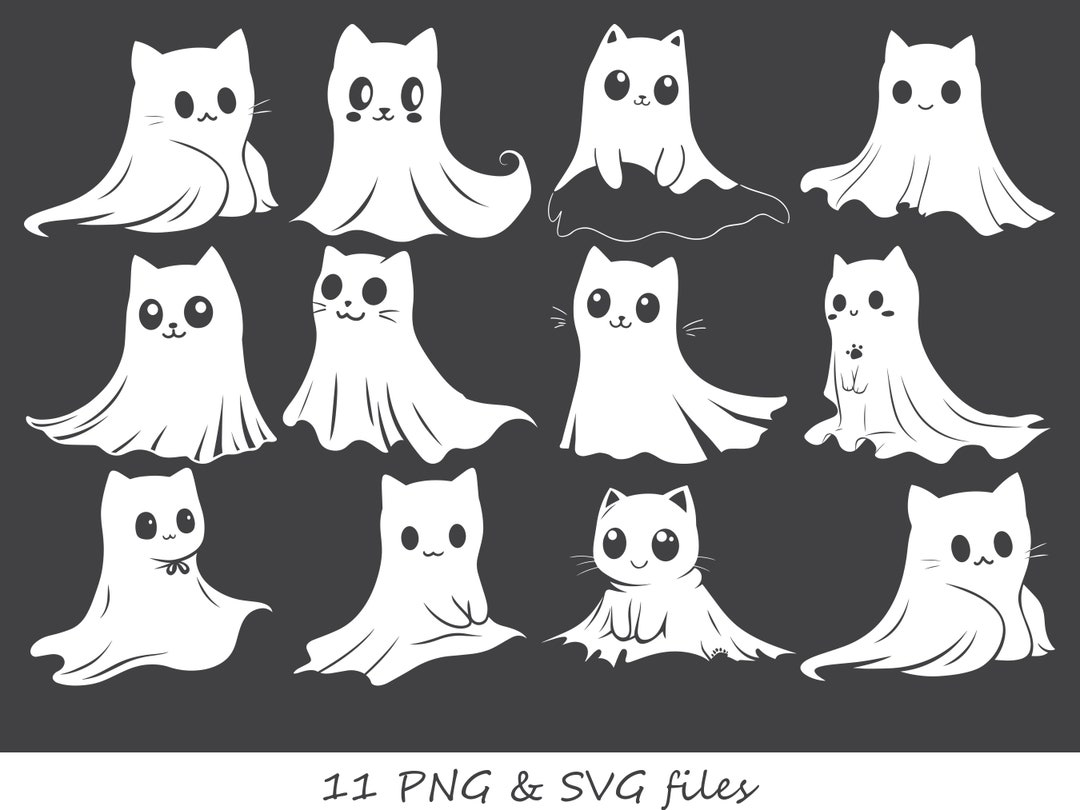 Ghost Cat SVG, Cat Witch SVG, Cat Svg, Scary Cat SVG, Cat Halloween Svg ...