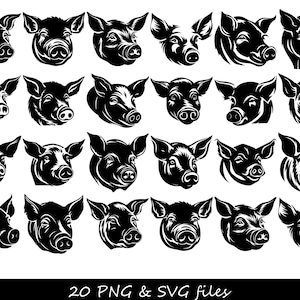 Paquete SVG de cerdo, SVG de cerdo, cara de cerdo SVG, cabeza de cerdo svg, silueta de cerdo svg, silueta de cara de cerdo svg, mostrar cerdo svg, cerdo de dibujos animados svg, algunos cerdos svg