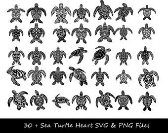 Tribal Sea Turtle SVG, Hibiscus SVG, Sea Turtle SVG Cut Table