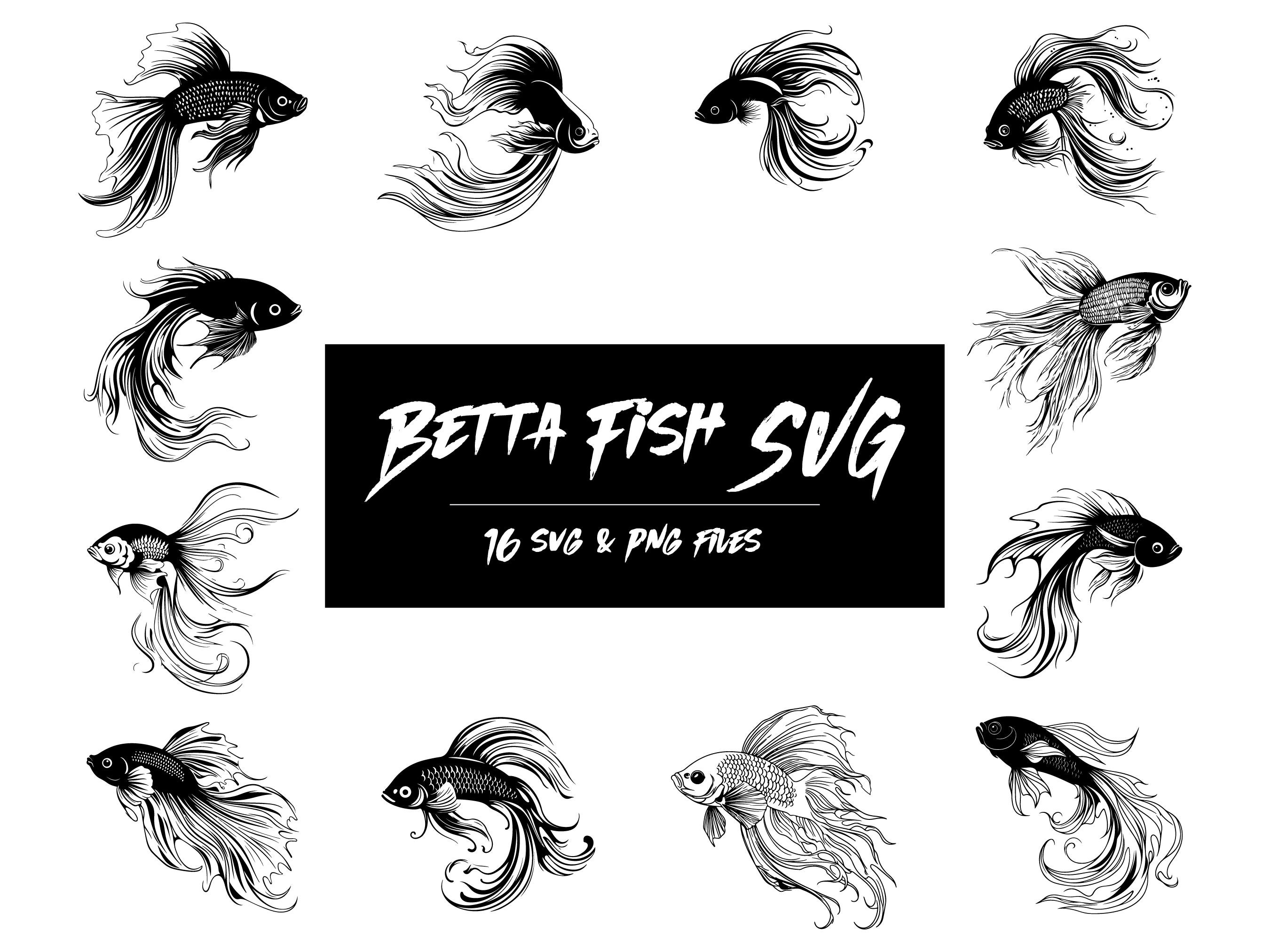 Betta Fish SVG, Fish SVG, Betta Fish, Betta Fish Tank Decor, Betta Fish