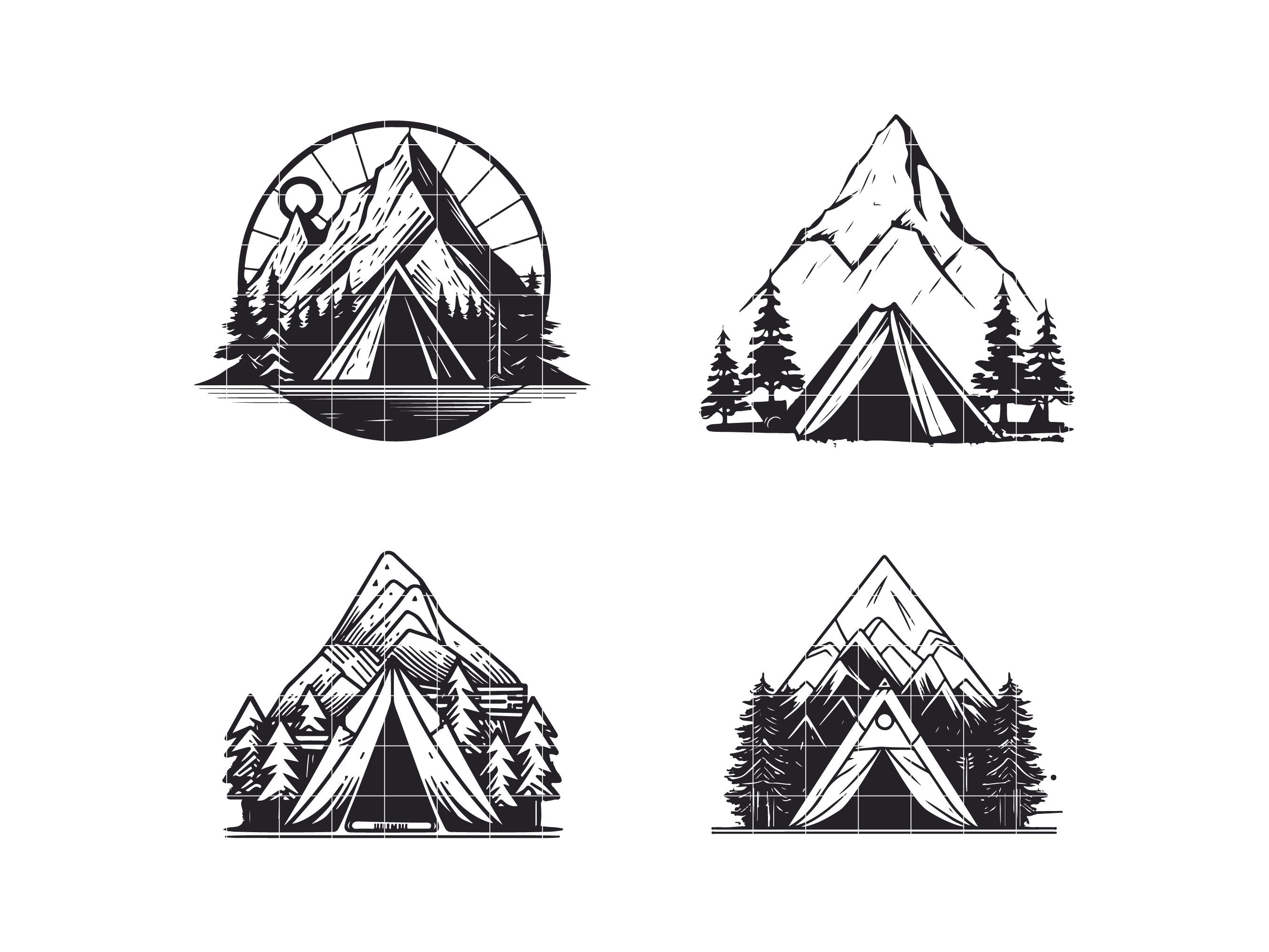 Mountain SVG, Camping SVG, Camp SVG, Mountain Range Svg, Mountain Fall