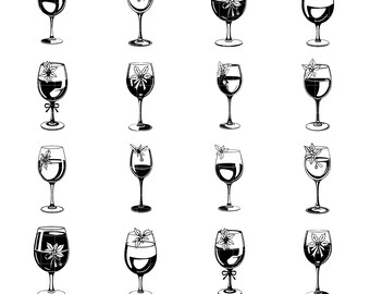 Christmas Wine SVG, Christmas Wine PNG, Wine Glass svg, Wine Glass PNG, Xmas Wine Decal, Holiday Wine png, Wine svg, Funny Wine svg