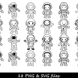 Pacchetto SVG astronauta, compleanno astronauta SVG, spazio SVG, file di taglio astronauta, clipart astronauta, sagoma SVG astronauta