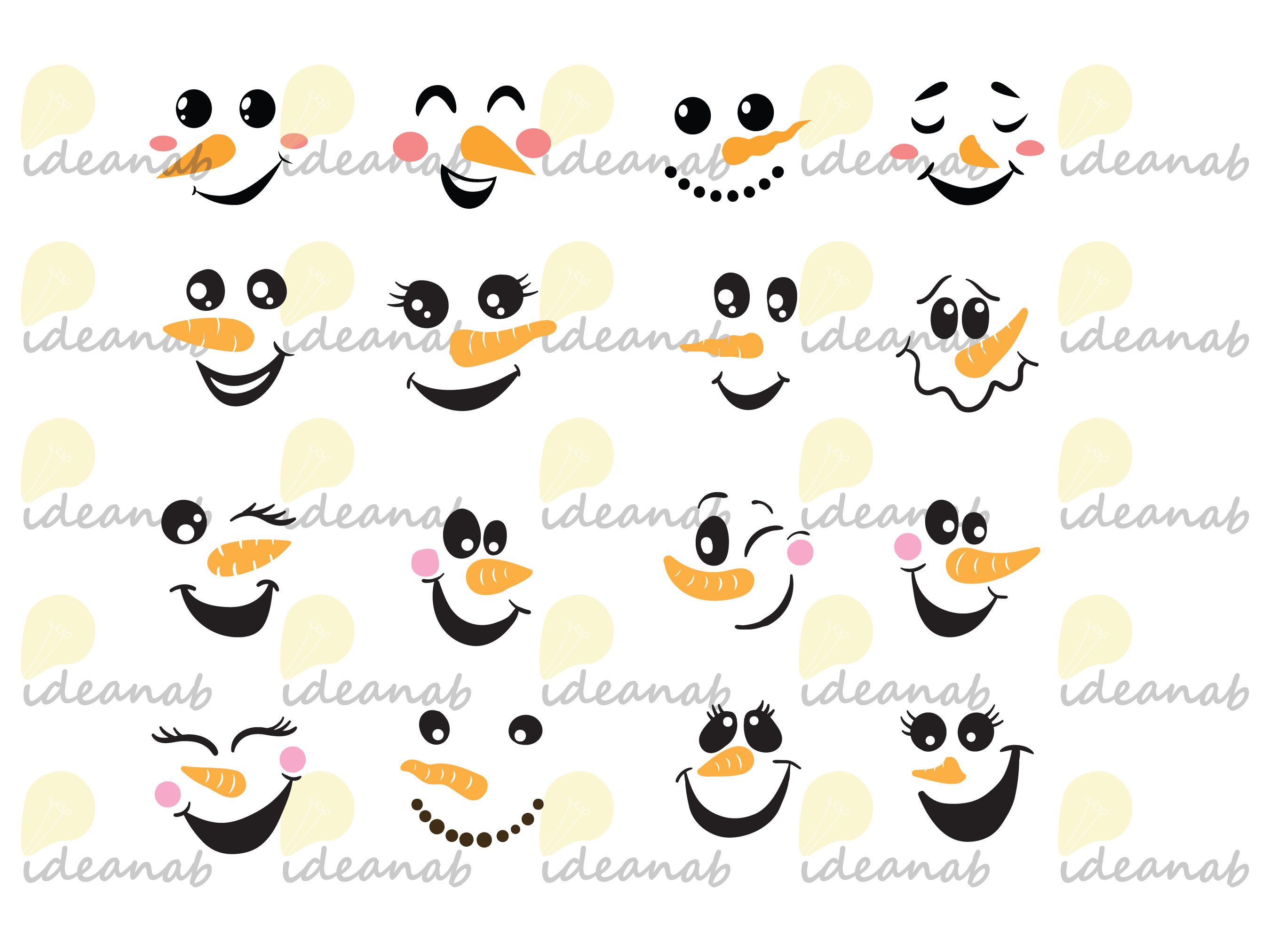 Snowman Face SVG, Snowman Svg, Frosty the Snowman Face Svg, Winter Svg