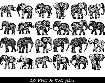Svg éléphant, visage d'éléphant SVG, mandala éléphant SVG, svg silhouette éléphant, bébé éléphant svg, svg éléphant mignon, svg éléphant de l'Alabama