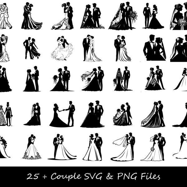 Couple SVG Bundle, Love SVG, Couple Clipart, Black Couple svg, Couple Dance svg, Marriage svg, Groom svg, Bride svg, Wedding svg