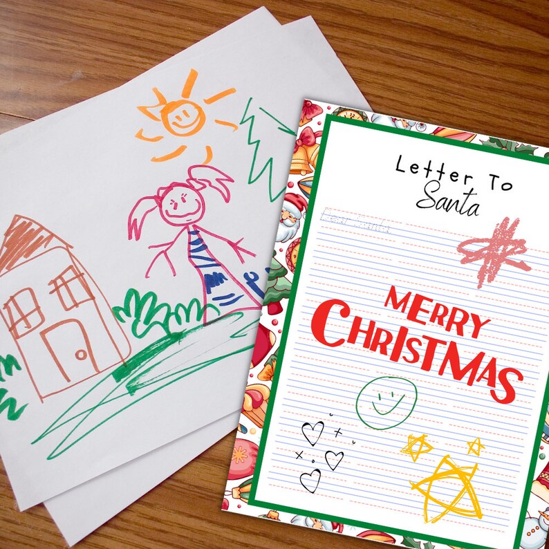 Letter to Santa Templates Printable PDF PNG Kids Crafts - Etsy