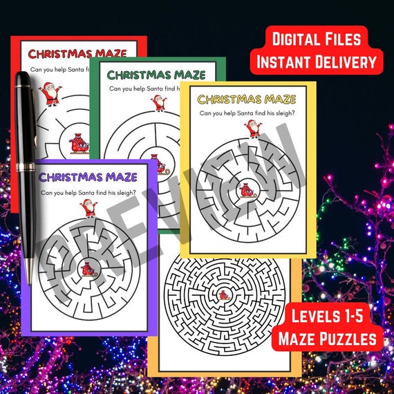 Hard Christmas Mazes