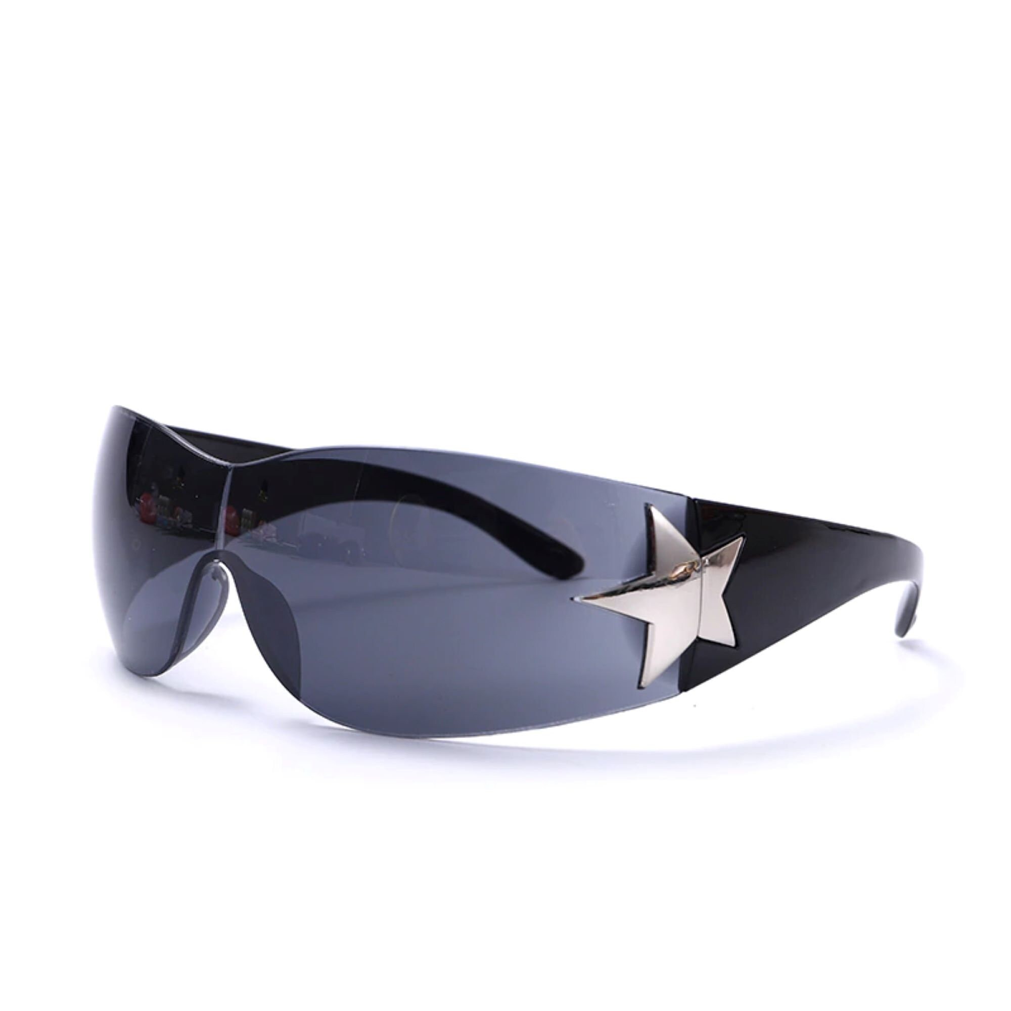 Y2k Luxury Star Sunglasses Y2K Shield Sunglasses Retro Star Etsy UK
