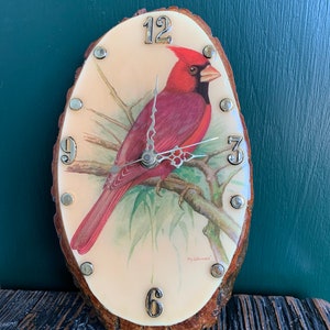 Cardinals Clock Acrylic Print by Connor Beekman - Pixels