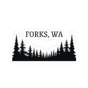 Twilight Stickers: Forks WA, Vampires, Edward & Bella - Glossy Vinyl