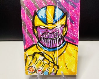 Marvel Thanos Original Artist Sketch Card PSC