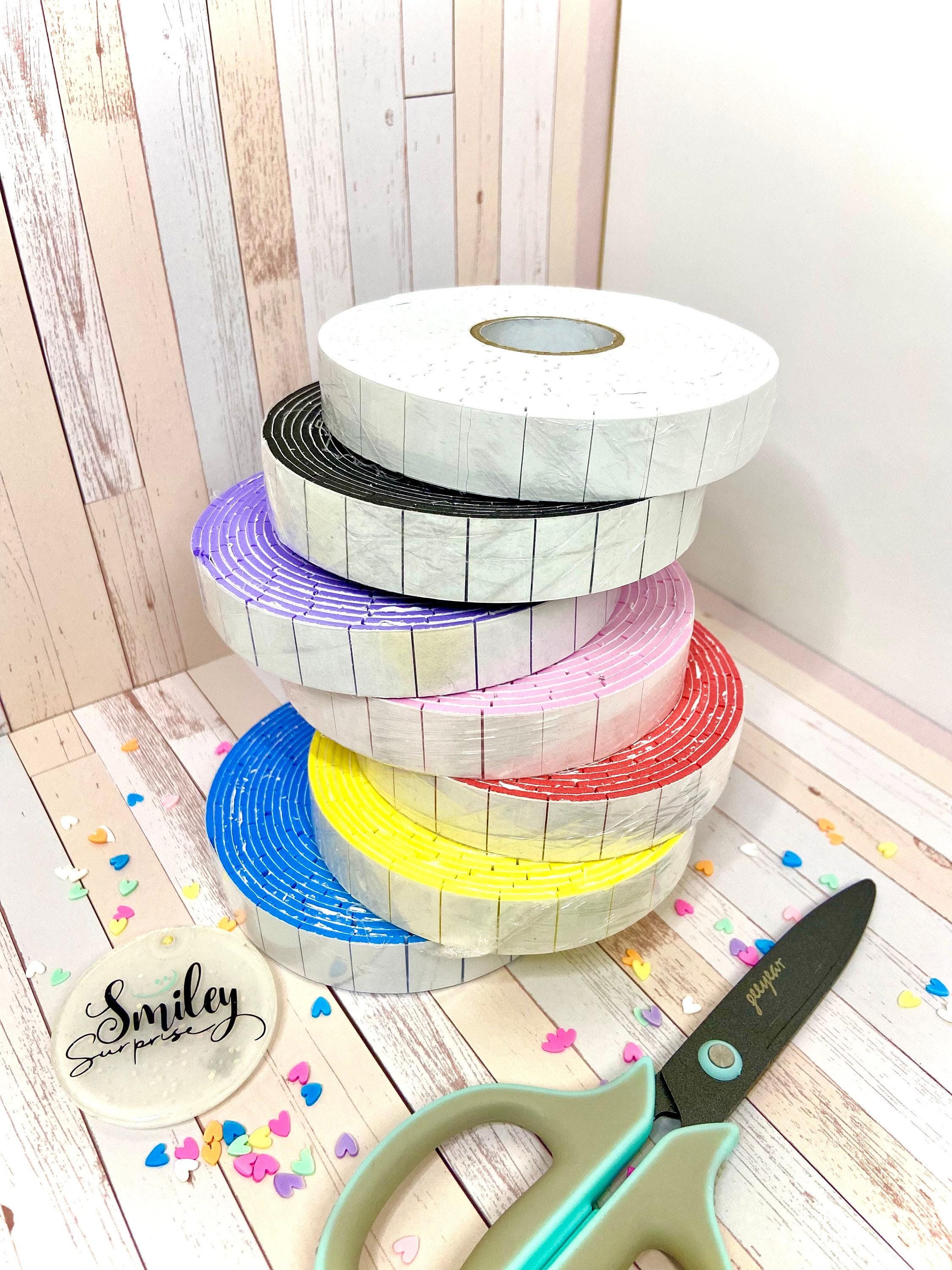 Color Double-sided Foam Tape 2 rolls, Pre-cut Foam Tape, paper crafting, card making, paper layering, color foamie, craft supplies, Cricut
