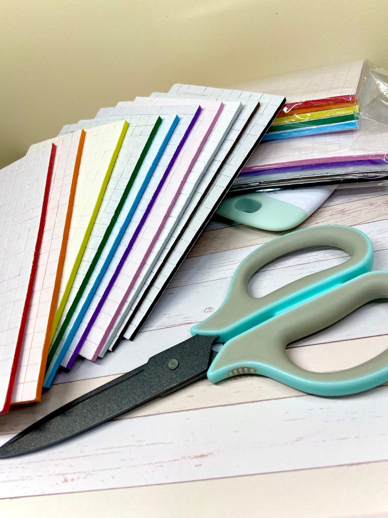 Gekleurde 3D-schuimvierkanten 6 x 6 mm — Dubbelzijdig klevend voor kaarten maken en scrapbooking afbeelding 5