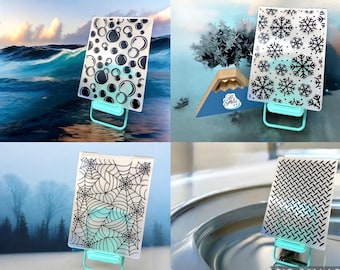 Embossing folders-Steel, Snow, Bubbles, Web, paper crafting, card making, embosser, handmade, for embossing machine, cricut, scrapbooking