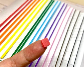 Kolorowe, piankowe kwadraty 3D 6 x 6 mm — dwustronna taśma klejąca do tworzenia kartek i scrapbookingu